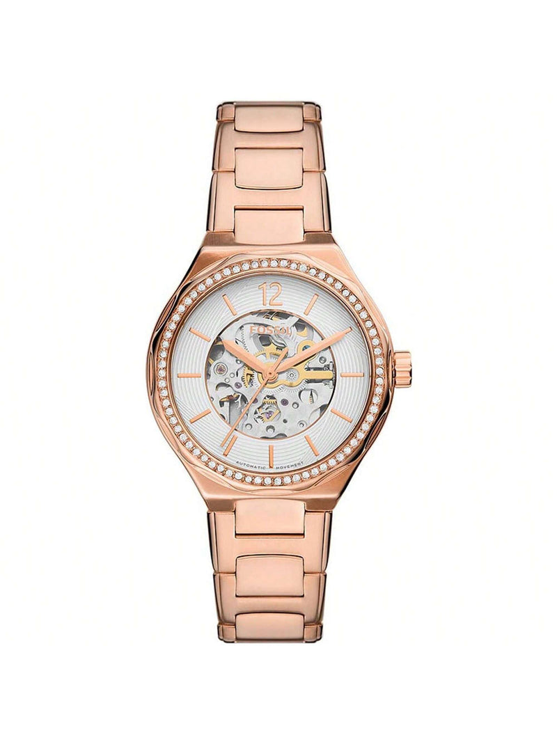 Fossil Women's Eevie BQ3781 Bracelet White Dial Quartz Movement Foldover Clasp 36mm Round Watch