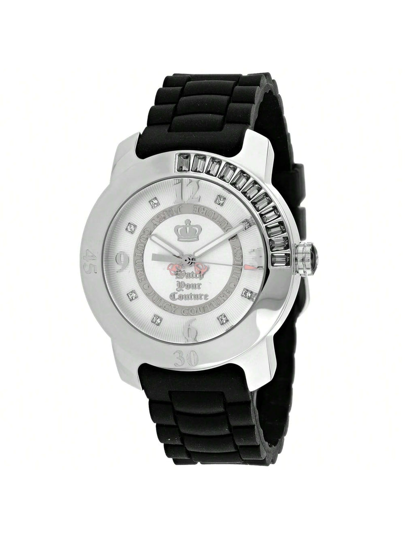 Juicy Couture Women's BFF 1900546 Strap Silver Dial Quartz Movement Buckle Clasp 38mm Round Watch