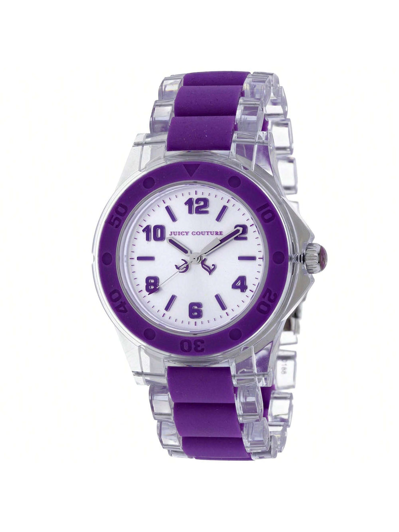 Juicy Couture Women's Rich Girl 1900868 Bracelet Silver Dial Quartz Movement Foldover Clasp 41mm Round Watch