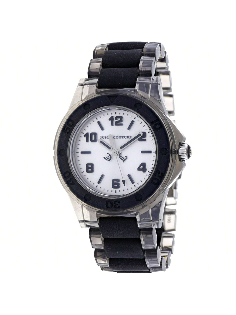 Juicy Couture Women's Rich Girl 1900870 Bracelet Silver Dial Quartz Movement Foldover Clasp 41mm Round Watch