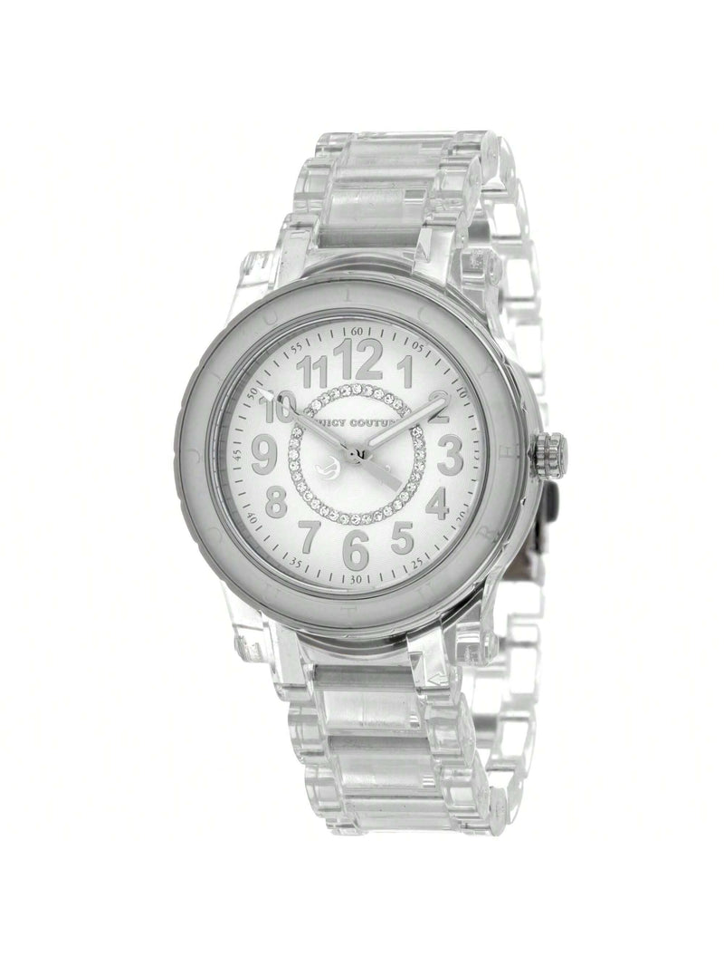 Juicy Couture Women's HRH 1900903 Bracelet White Dial Quartz Movement Deployment Clasp 37mm Round Watch