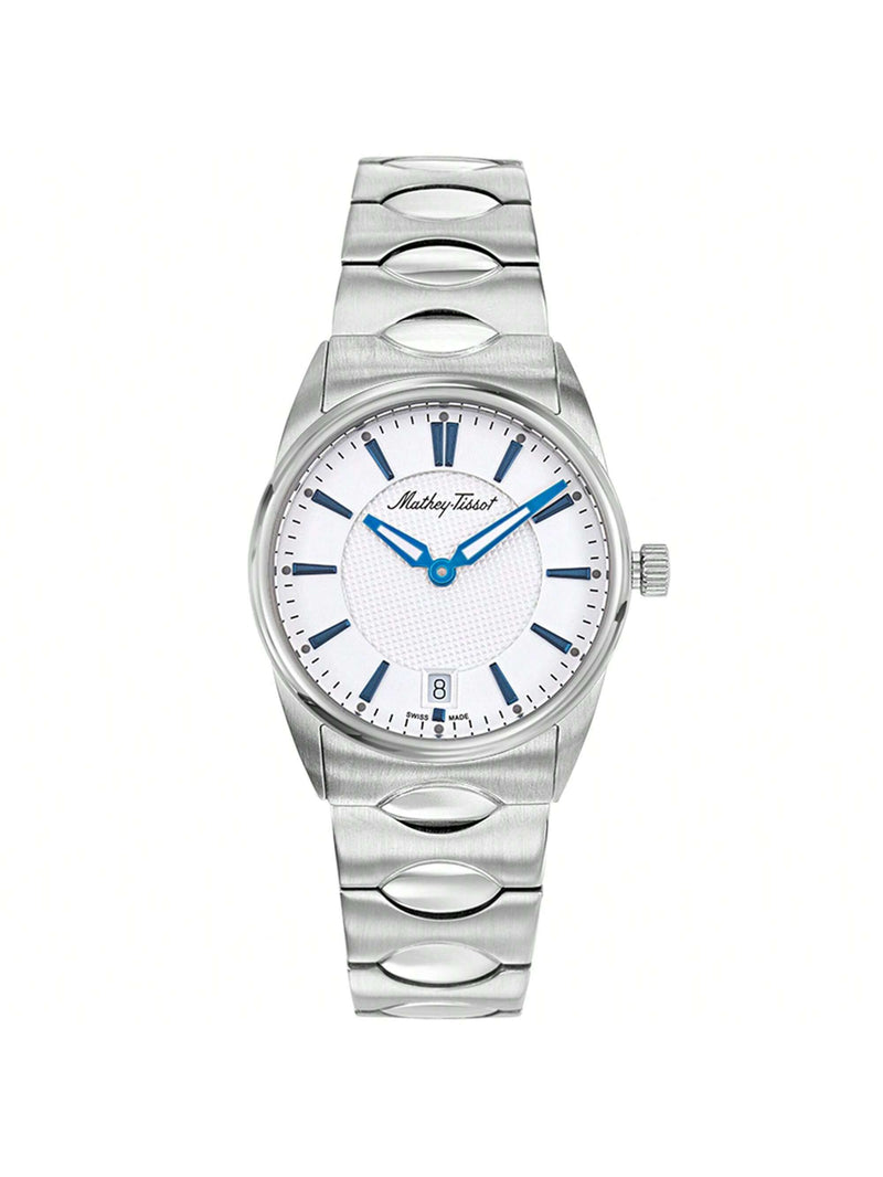 Mathey Tissot Women's Classic D791AI Bracelet White Dial Quartz Movement Deployment Clasp 32mm Round Watch