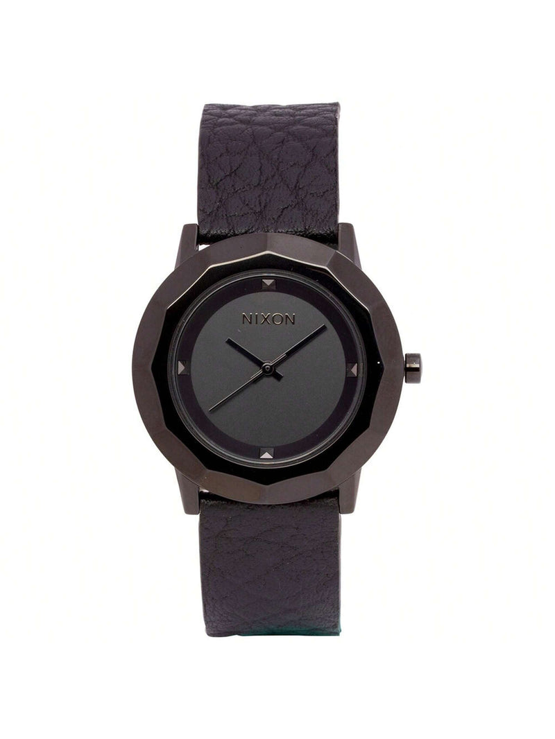 Nixon Women's The Bobbi A341-001 Strap Black Dial Quartz Movement Foldover Clasp 35mm Round Watch