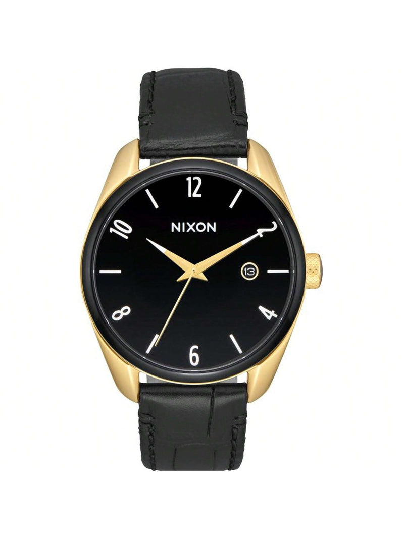 Nixon Women's Bullet A473-2226 Strap Black Dial Quartz Movement Buckle Clasp 39mm Round Watch