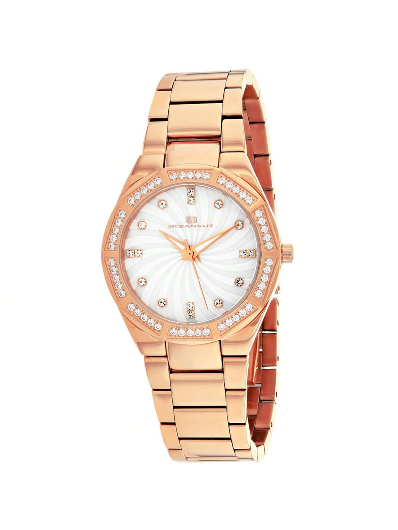 Oceanaut Women's Athena OC0252 Bracelet White mother of pearl Dial Quartz Movement Deployment Clasp 35mm Round Watch