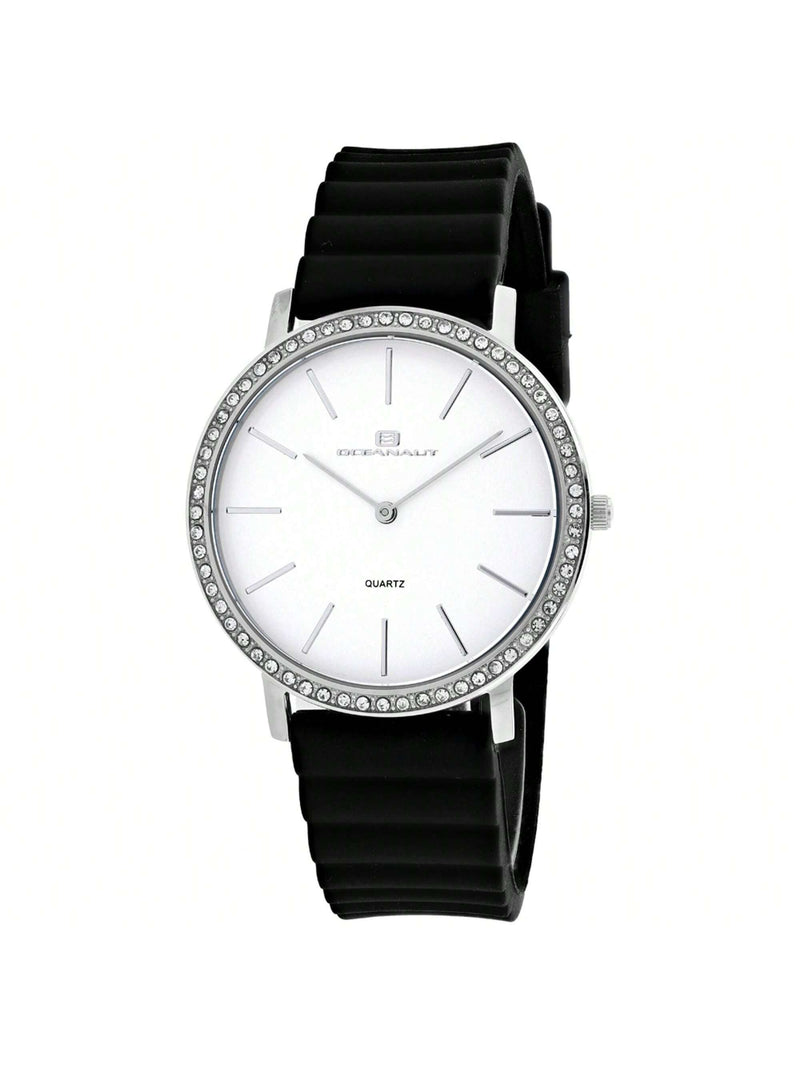 Oceanaut Women's Ripple OC0260 Strap White Dial Quartz Movement Buckle Clasp 40mm Round Watch
