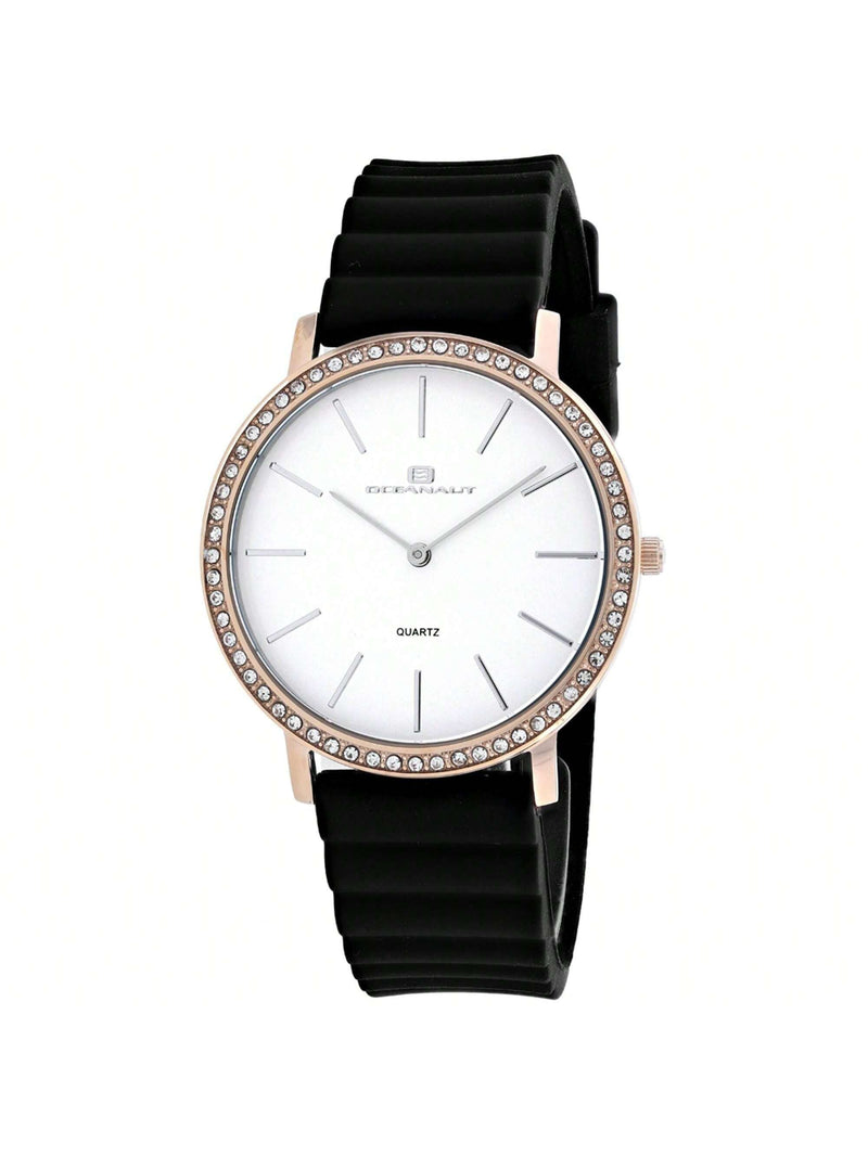 Oceanaut Women's Ripple OC0264 Strap White Dial Quartz Movement Buckle Clasp 40mm Round Watch