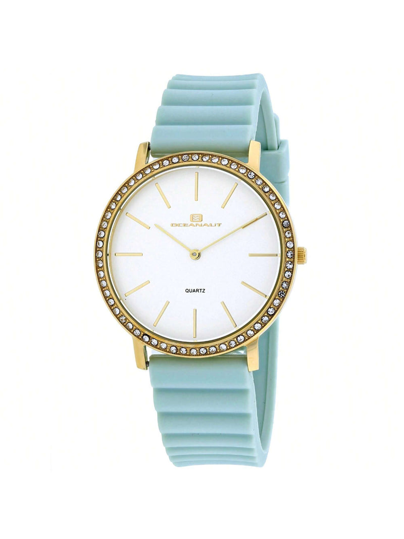 Oceanaut Women's Ripple OC0267 Strap White Dial Quartz Movement Buckle Clasp 40mm Round Watch