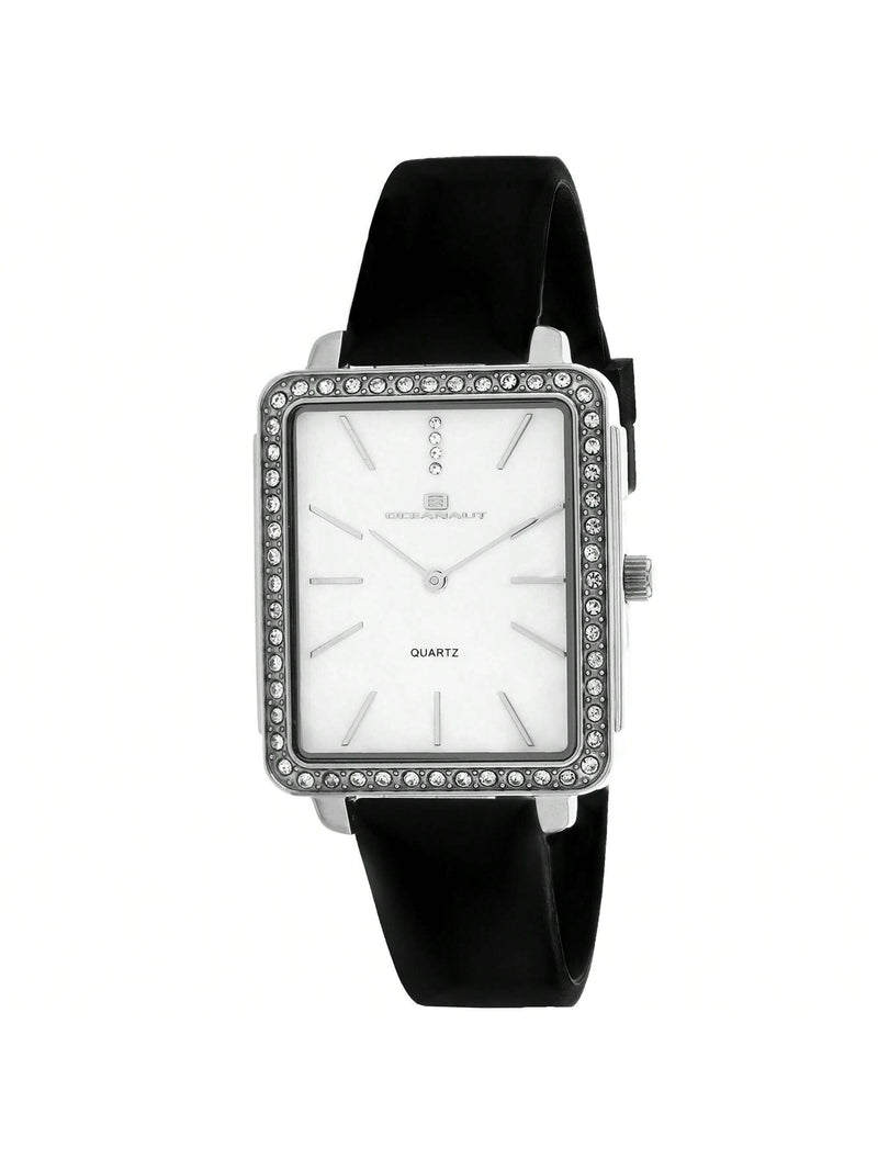 Oceanaut Women's Adorn OC0270 Strap White Dial Quartz Movement Buckle Clasp 44mm Square Watch