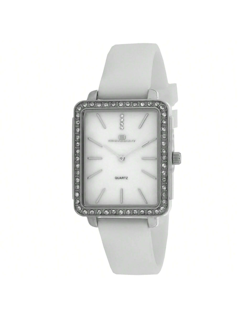 Oceanaut Women's Adorn OC0272 Strap White Dial Quartz Movement Buckle Clasp 44mm Square Watch