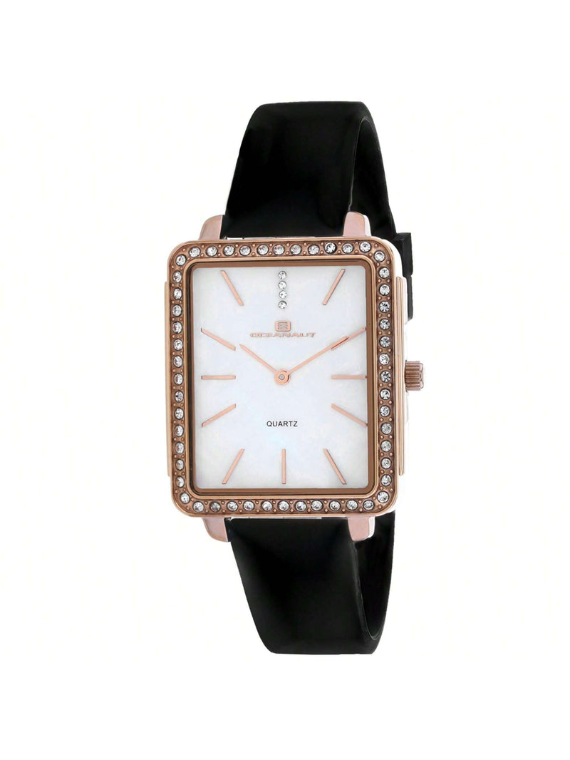 Oceanaut Women's Adorn OC0274 Strap White Dial Quartz Movement Buckle Clasp 44mm Square Watch