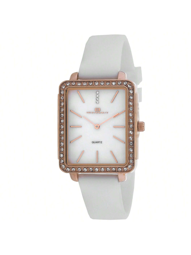 Oceanaut Women's Adorn OC0276 Strap White Dial Quartz Movement Buckle Clasp 44mm Square Watch