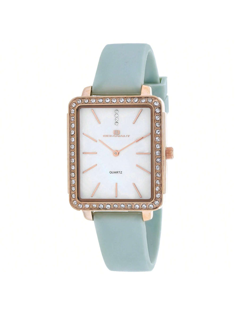 Oceanaut Women's Adorn OC0277 Strap White Dial Quartz Movement Buckle Clasp 44mm Square Watch