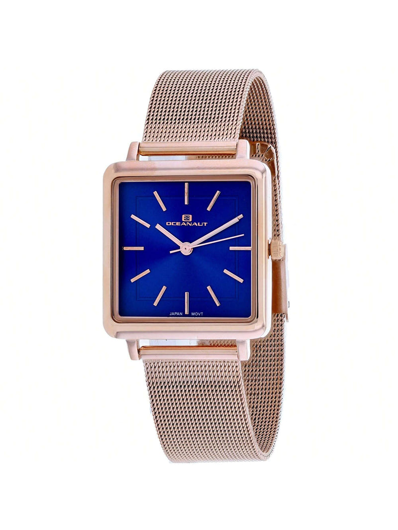 Oceanaut Women's Traditional OC0288 Bracelet Blue Dial Quartz Movement Jewelry Clasp 30mm Square Watch