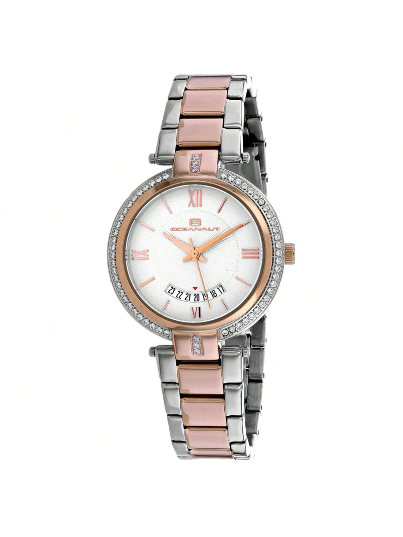 Oceanaut Women's Amaya OC0294 Bracelet White Dial Quartz Movement Fold over Clasp 32mm Round Watch