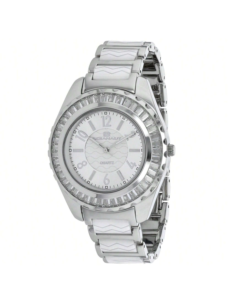 Oceanaut Women's Lucia OC0541 Bracelet Silver Dial Quartz Movement Fold over Clasp 40mm Round Watch