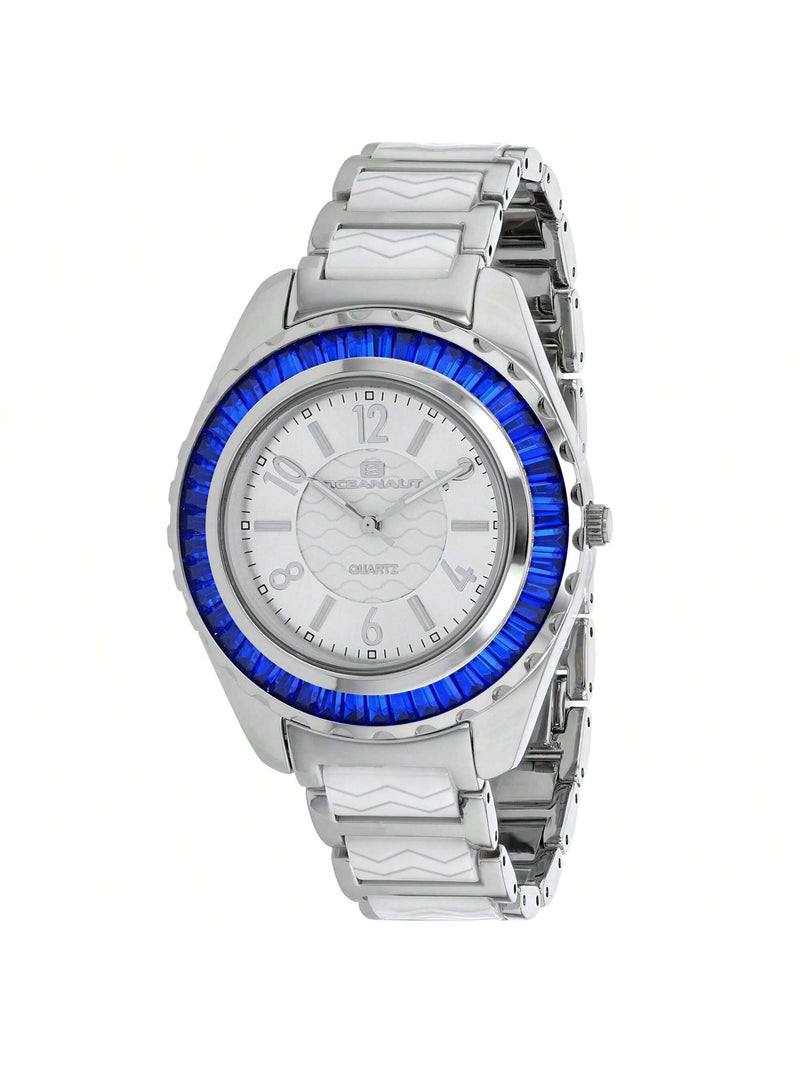 Oceanaut Women's Lucia OC0543 Bracelet Silver Dial Quartz Movement Fold over Clasp 40mm Round Watch