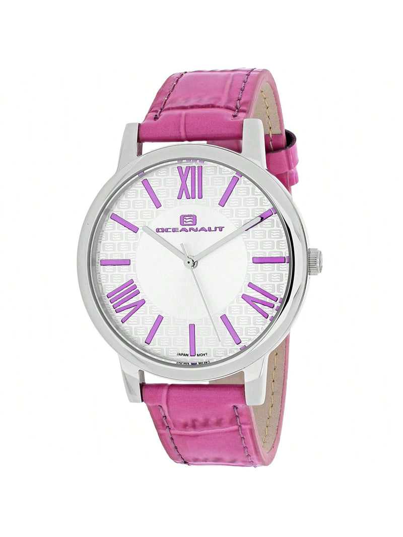 Oceanaut Women's Moon OC7210 Strap White Dial Quartz Movement Buckle Clasp 40mm Round Watch