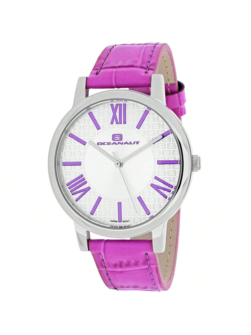 Oceanaut Women's Moon OC7212 Strap White Dial Quartz Movement Buckle Clasp 40mm Round Watch