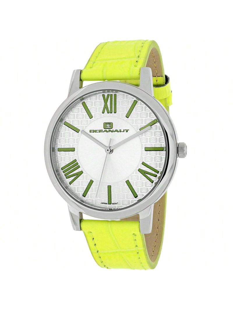 Oceanaut Women's Moon OC7213 Strap White Dial Quartz Movement Buckle Clasp 40mm Round Watch