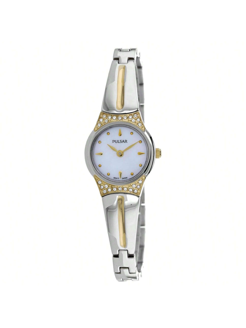 Pulsar Women's Classic PTA380 Bracelet White Dial Quartz Movement Jewelry Clasp 20mm Round Watch