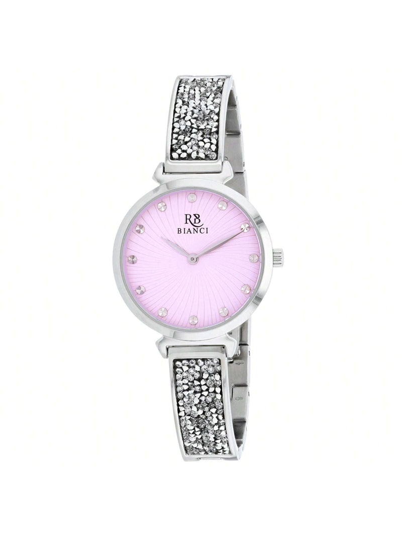 Roberto Bianci Women's Billare RB0201 Bracelet Pink Dial Quartz Movement Deployment Clasp 34mm Round Watch