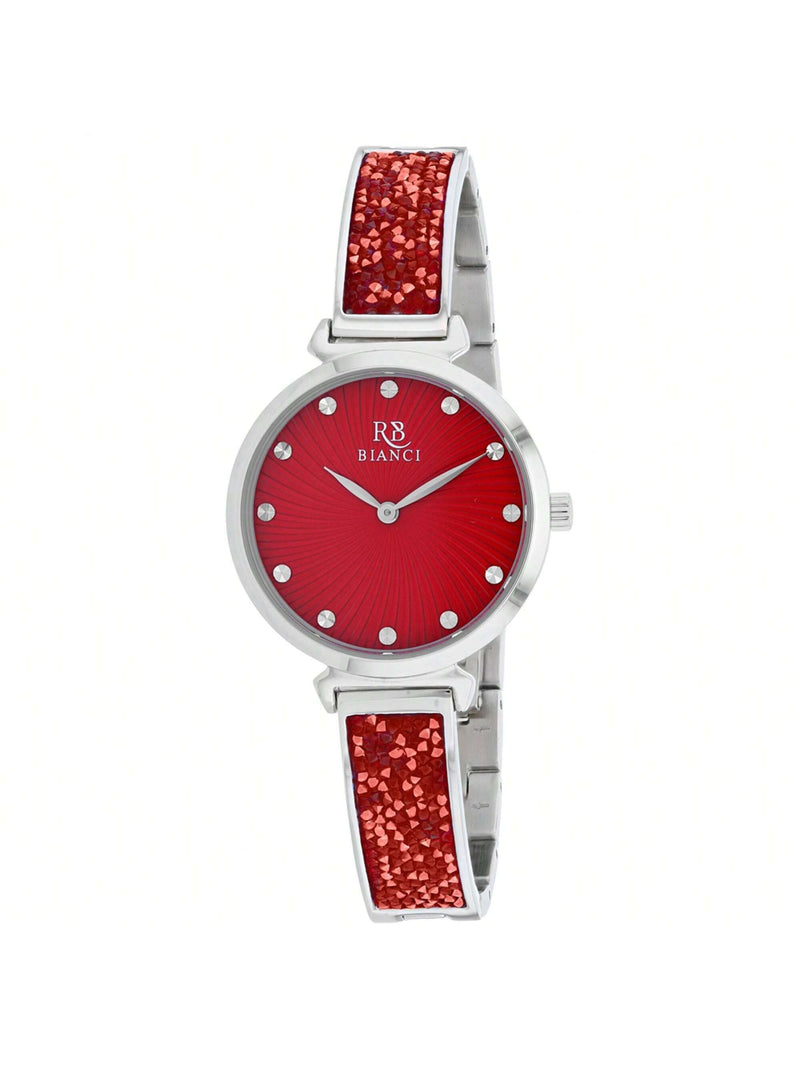 Roberto Bianci Women's Billare RB0203 Bracelet Red Dial Quartz Movement Deployment Clasp 34mm Round Watch