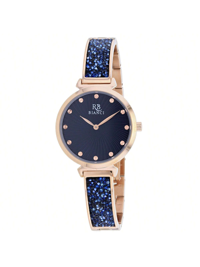 Roberto Bianci Women's Billare RB0206 Bracelet Blue Dial Quartz Movement Deployment Clasp 34mm Round Watch