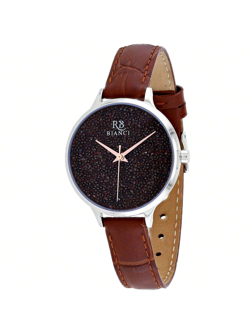 Roberto Bianci Women's Gemma RB0240 Strap Brown Dial Quartz Movement Buckle Clasp 32mm Round Watch