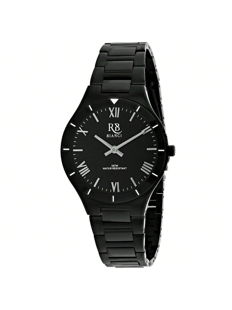 Roberto Bianci Women's Eterno RB0410 Bracelet Black Dial Quartz Movement Fold over Clasp 33mm  Round Watch