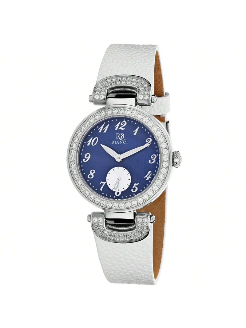 Roberto Bianci Women's Alessandra RB0614 Strap Blue mother of pearl Dial Quartz Movement Buckle Clasp 31mm Round Watch