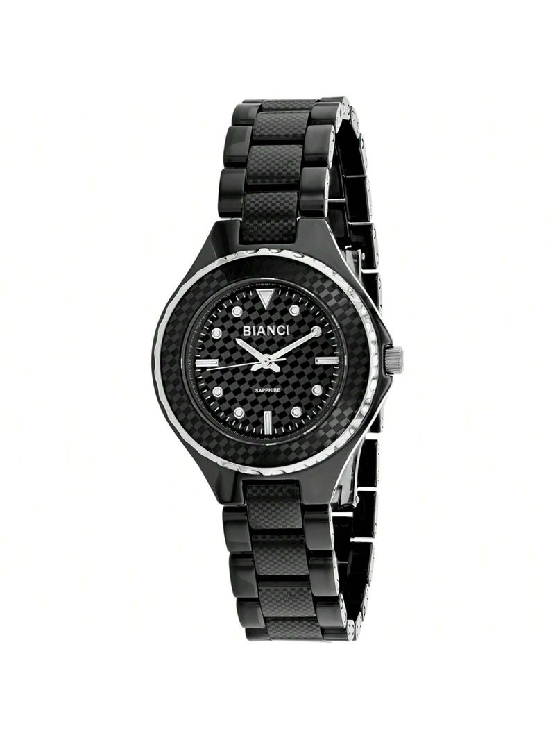 Roberto Bianci Women's Casaria RB2791 Bracelet Black Dial Quartz Movement Deployment Clasp 32mm Round Watch