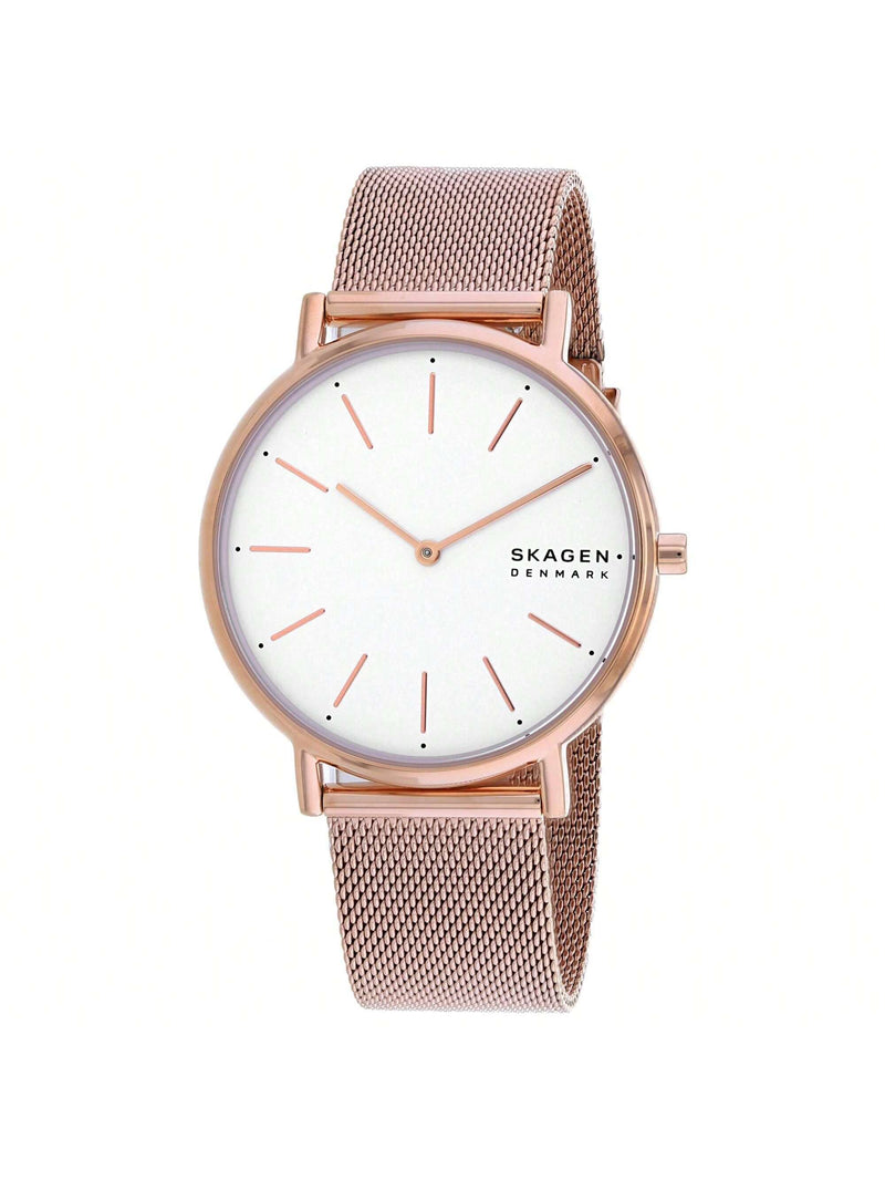 Skagen Women's Signatur SKW2784 Bracelet White Dial Quartz Movement Jewelry Clasp 38mm Round Watch