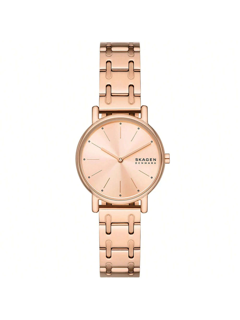 Skagen Women's Signatur Lille SKW3125 Bracelet Rose gold Dial Quartz Movement Deployment Clasp 30mm Round Watch