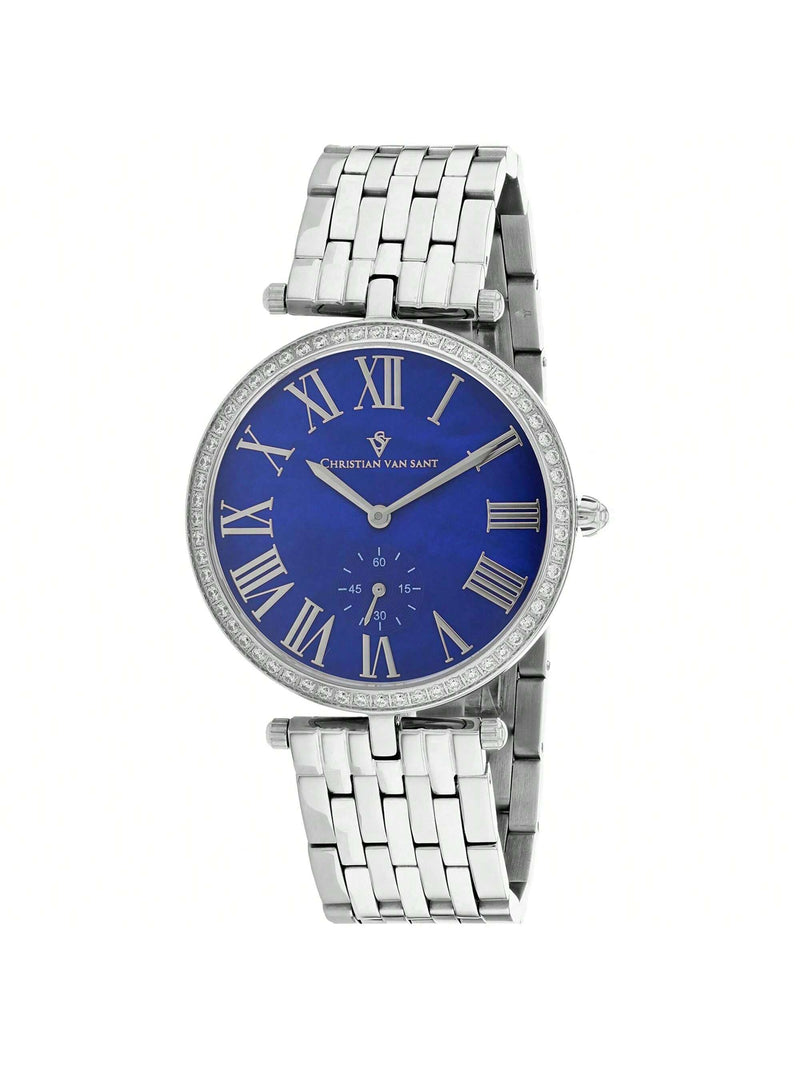 Christian Van Sant Women's Hush CV0291 Bracelet Mother of pearl Dial Quartz Movement Deployment Clasp 36mm Round Watch