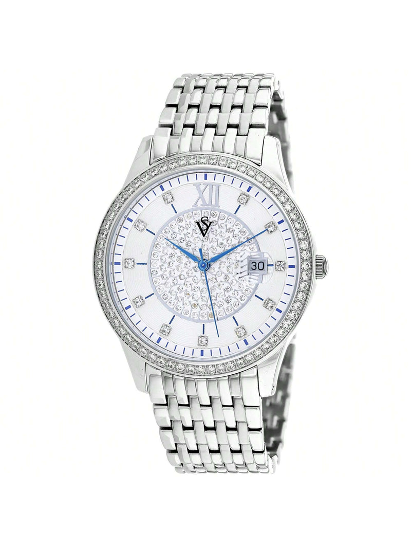 Christian Van Sant Women's Carla CV0480 Bracelet White Dial Quartz Movement Deployment Clasp 40mm Round Watch