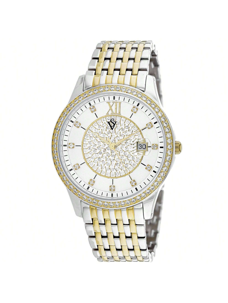 Christian Van Sant Women's Carla CV0481 Bracelet White Dial Quartz Movement Deployment Clasp 40mm Round Watch