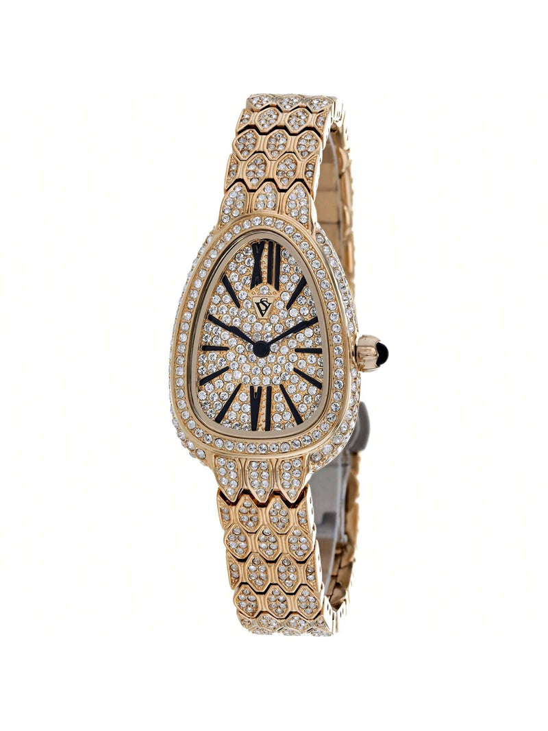 Christian Van Sant Women's Bella CV4602 Bracelet Rose Gold Dial Quartz Movement Deployment Clasp 25mm Oval Watch