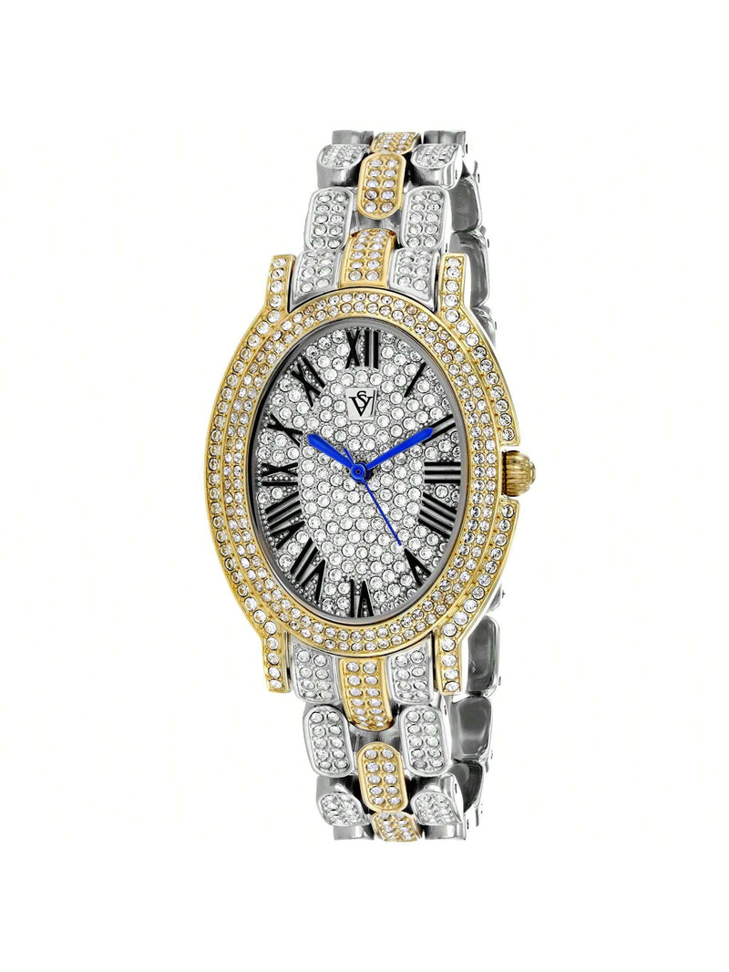Christian Van Sant Women's Amore CV7233 Bracelet Silver Dial Quartz Movement Deployment Clasp 35mm Oval Watch