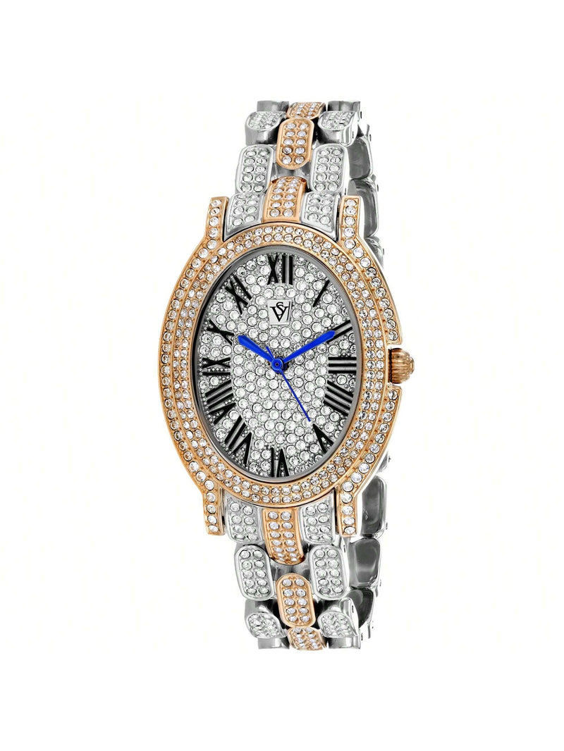 Christian Van Sant Women's Amore CV7234 Bracelet Silver Dial Quartz Movement Deployment Clasp 35mm Oval Watch