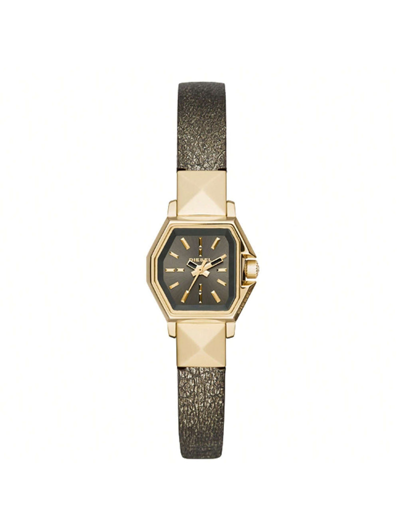 Diesel Women's Z Backup DZ5491 Strap Grey Dial Quartz Movement Buckle Clasp 25mm Rectangle Watch