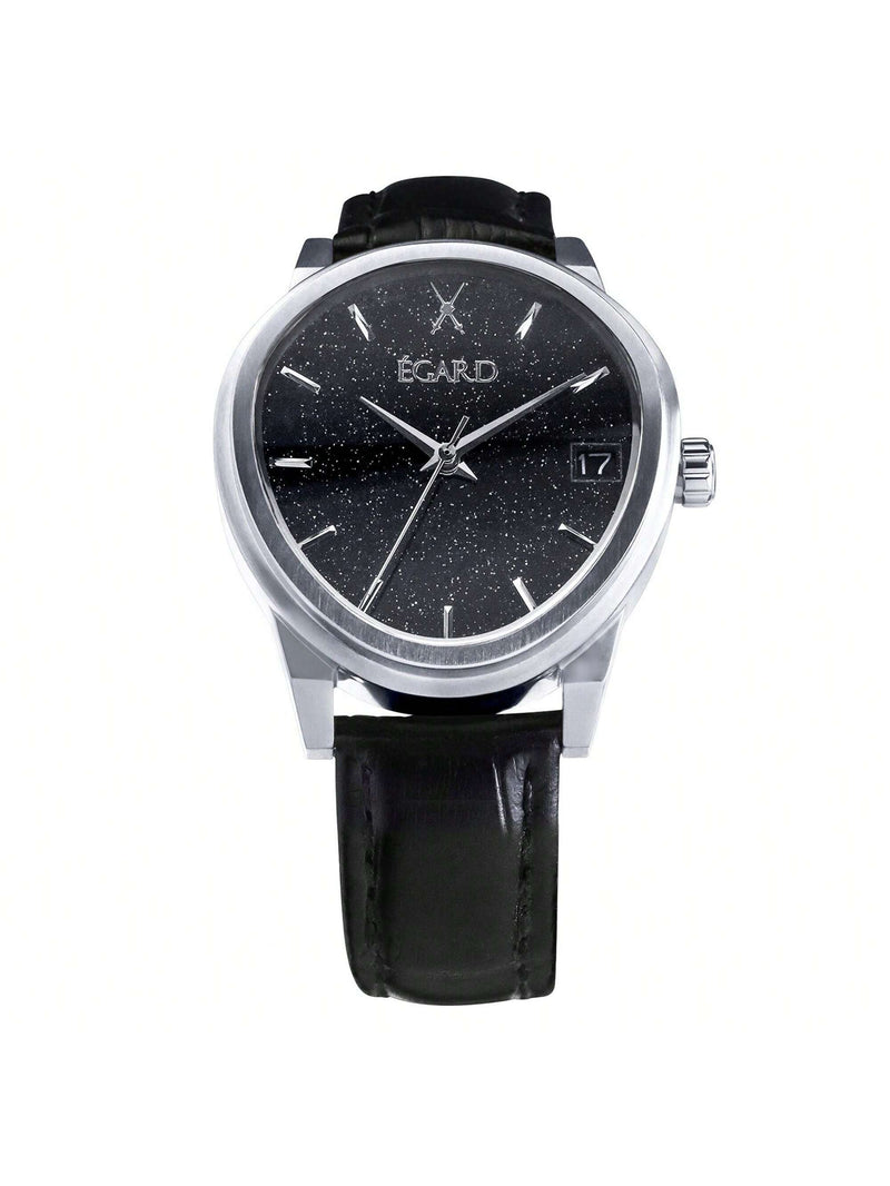 Egard Women's Dali F2 Silver Automatic WCH-5073G0H213 Strap Black Dial Automatic Movement Buckle Clasp 33mm Oval Watch