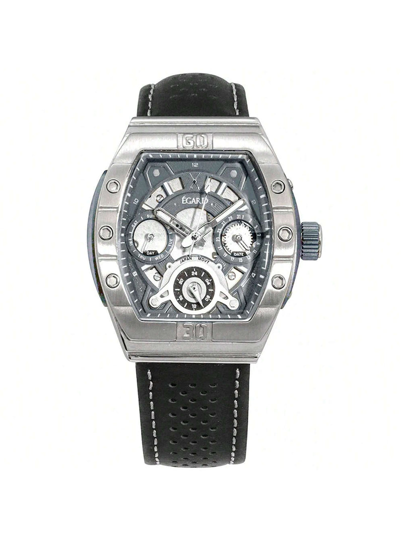 Egard Women's Patiot Classica WCH-5076-G0H341 Strap Grey Dial Quartz Movement Buckle Clasp 33mm Tonneau Watch
