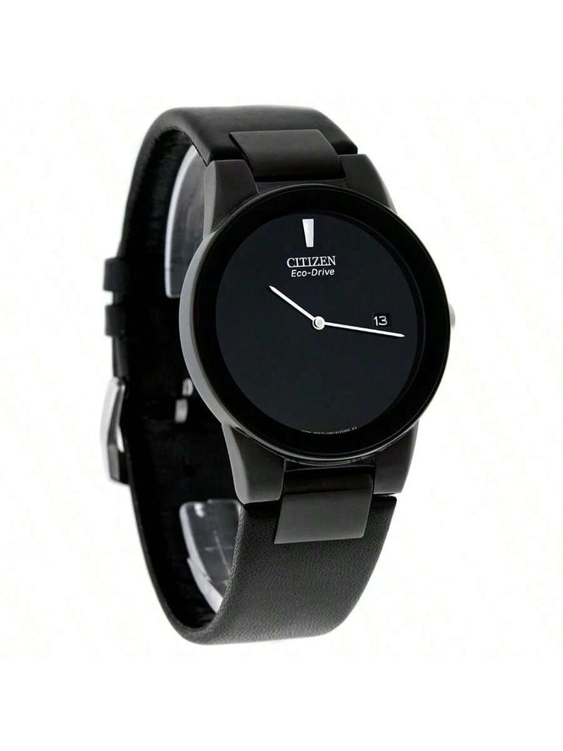 Citizen Men's Axiom AU1065-07E Strap Black Dial Quartz Movement Buckle Clasp 40mm Round Watch
