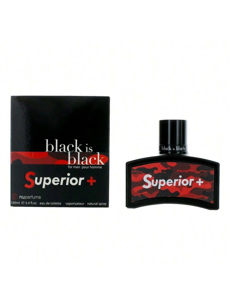 Black is Black Superior by Nu Parfumes, 3.4 oz EDT Spray for Men