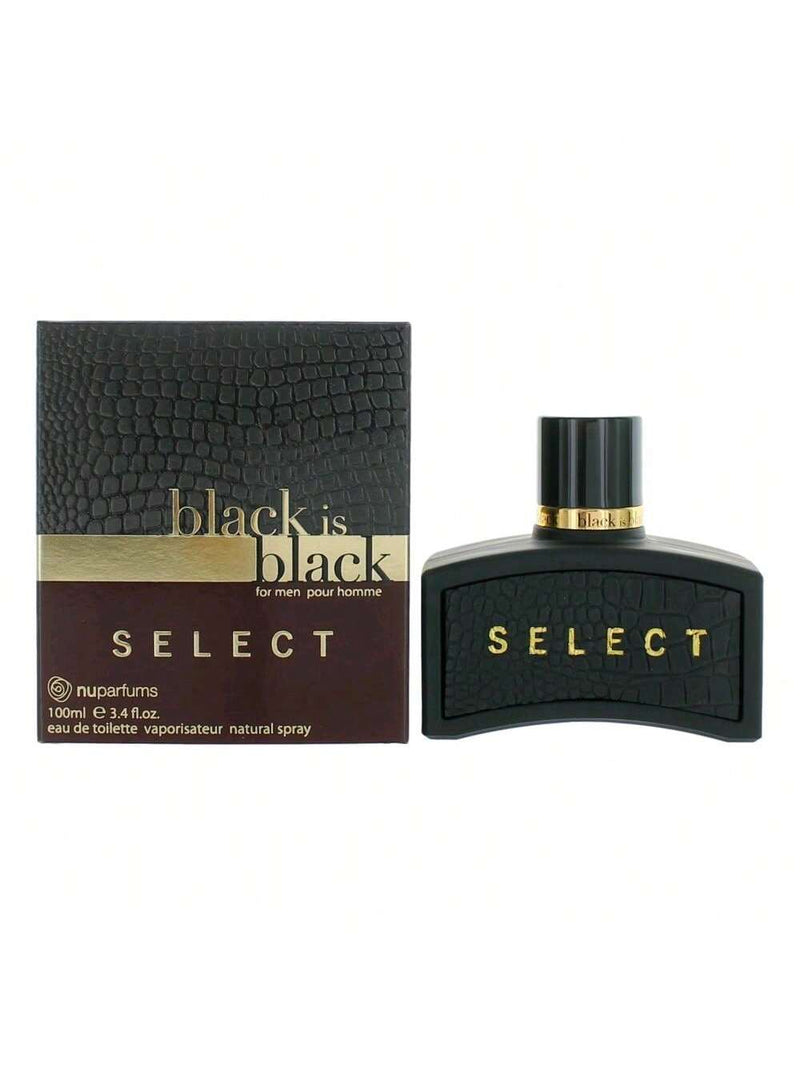Black is Black Select by NuParfums, 3.4 oz EDT Spray for Men
