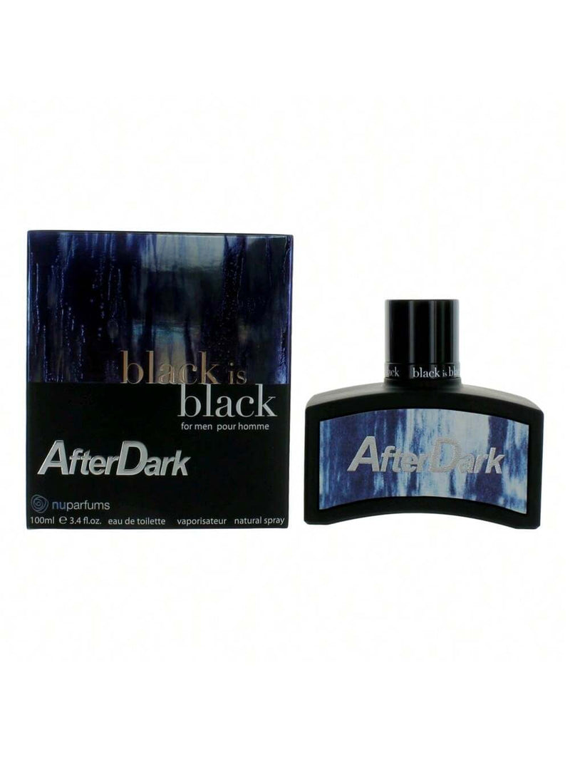 Black Is Black After Dark by NuParfums, 3.4 oz EDT Spray for Men