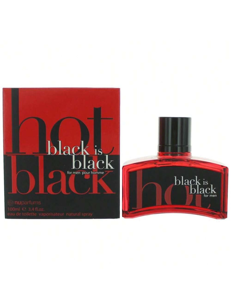 Black Is Black Hot by NuParfums, 3.4 oz EDT Spray for Men