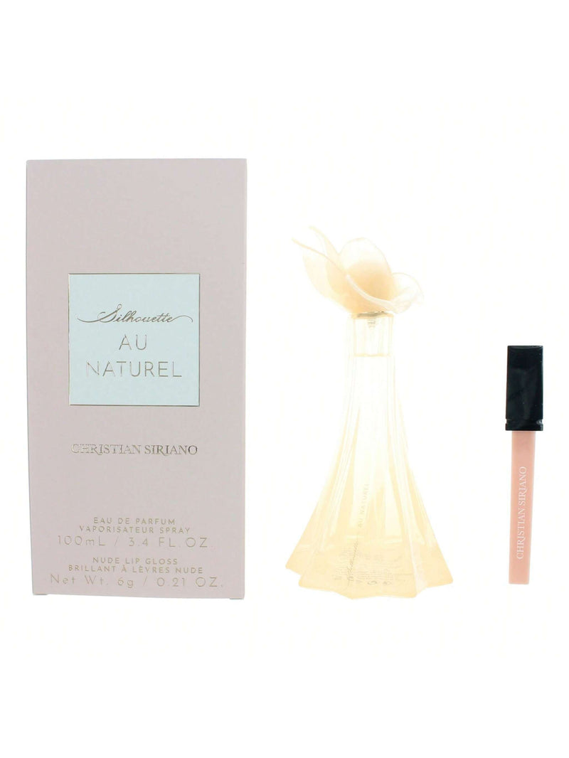 Silhouette Au Naturel by Christian Siriano, 3.4oz EDP Spray women with Lip Gloss