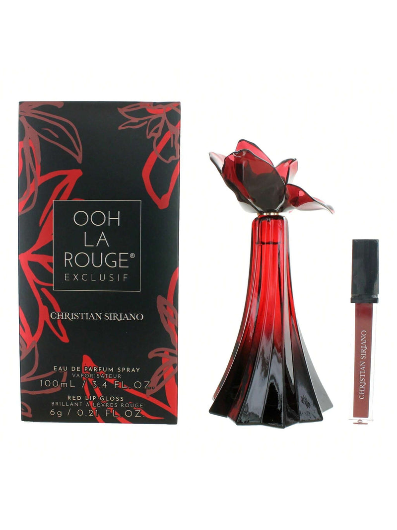 Ooh La Rouge Exclusif by Christian Siriano, 3.4oz EDP Spray women with Lip Gloss
